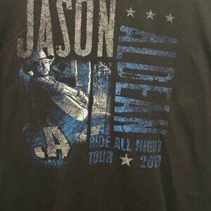 Jason Aldean 2019 "ride all night" concert t-shirt, black, unisex large